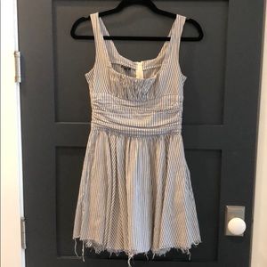 Kate Moss Topshop Blue & White Striped Mini Dress